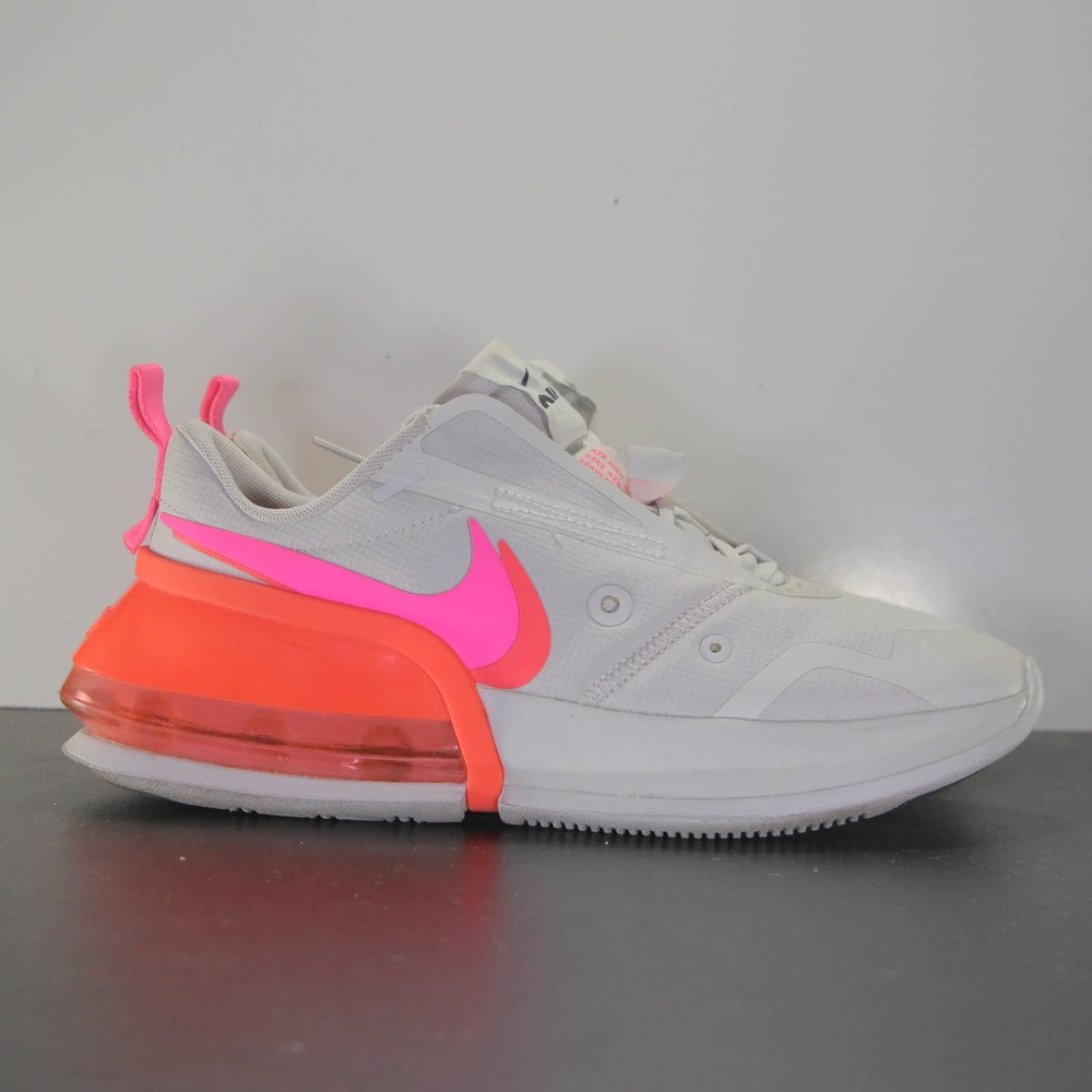 Nike Women's White Sneakers with Pink and Neon Orange Accents